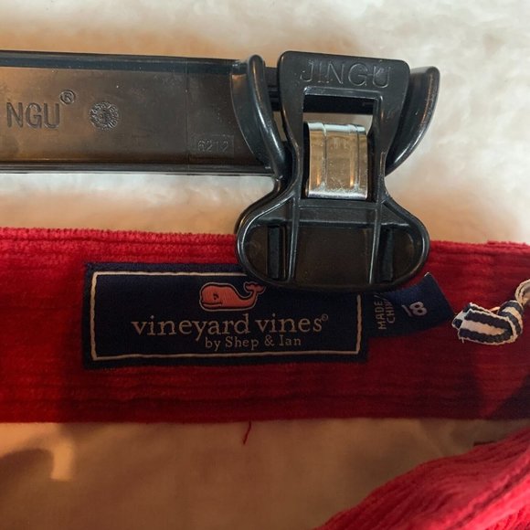 Vineyard Vines Boys Corduroy Classic‎ Club Pant Solid Red Size 18 NWT 6472 - Picture 6 of 11